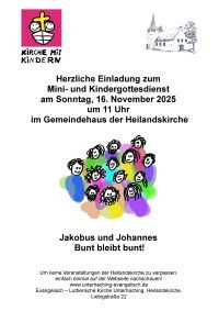 Plakat Mini-Kinder-Gottesdienst November 2025