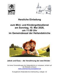 Plakat zu Jakob und Esau Versöhnung